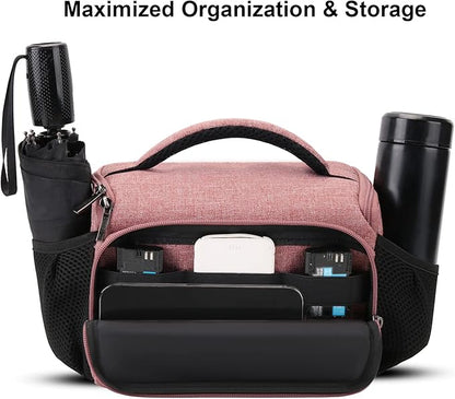 DOMISO Camera Bag Case Waterproof Anti-shock Shoulder Bag, Pink