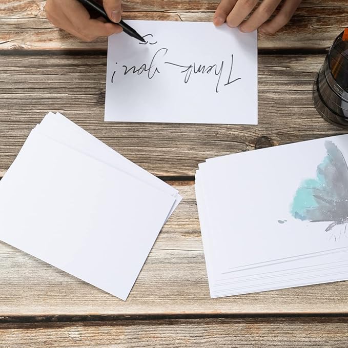 50 Sheets Blank Cardstock Paper 250 GSM Thick Heavy Cards Stock for DIY Art Projects, Card Making, Postcards, Greeting Cards, Birthday Party, Wedding Invitation (White, 4x6 inches)