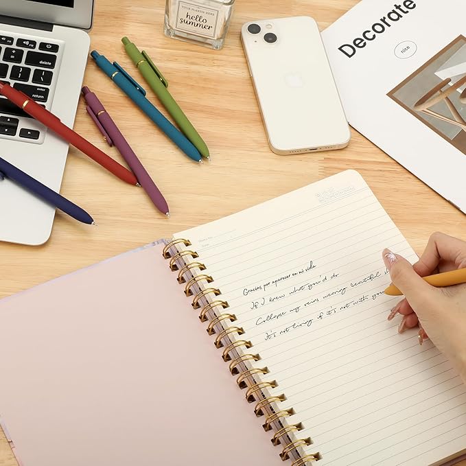 Ddaowanx Gel Pens, 12 Pcs 0.5mm Quick Dry Black Ink Pens Fine Point Smooth Writing Pens, Cute Office School Supplies Gifts for Women (12 Pcs Vintage-Black Ink)