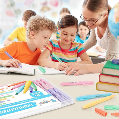 V-Opitos 30 Pack Highlighter in 6 Pastel Colors, No Bleed Highlighters, Bright Highlighters with Soft Chisel Tips, Ideal for Office and School Supplies