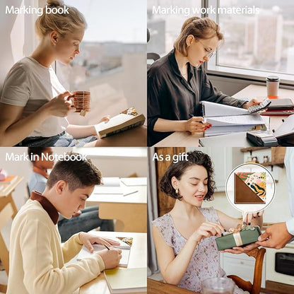 Personalized Leather Bookmarks, Fun & Cute Book Accessories for Reading Lovers, Unbreakable Page Markers for Women Men Girls Boys Student Teacher Kids Retirement Birthday Gifts (Boho Leaves)