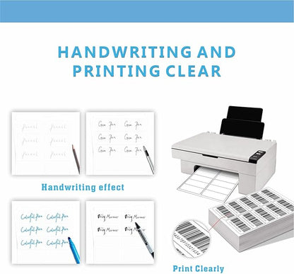 2"×4" Shipping Labels, JIQEZNL Premium 10 UP Address Labels, 1000 Mailing Labels for Envelopes for Laser/Ink Jet Printer, White Paper Printable Sticker Labels 10 Per Sheet 8.5"×11"