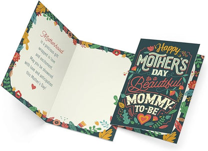 Prime Greetings Mom To Be Mother's Day Card, Made in America, Eco-Friendly, Thick Card Stock with Premium Envelope 5in x 7.75in, Packaged in Protective Mailer