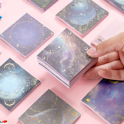 Post it Notes 3x3 Cute and Aesthetic Sticky Notes Planner Notepad - 450 Sheets - Desk Accessories for School, Office, and Home - Ideal Gifts for Teachers, Women, and Coworkers (Astrology Fantasy)