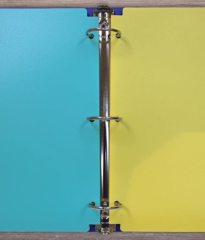 Better Office Products 3 Hole Punch Pocket Folders, Bulk Pack, Sturdy Plastic 2 Pocket Folders, Assorted Pastel Colors, Letter Size, with Business Card Slot,(12 Pack)