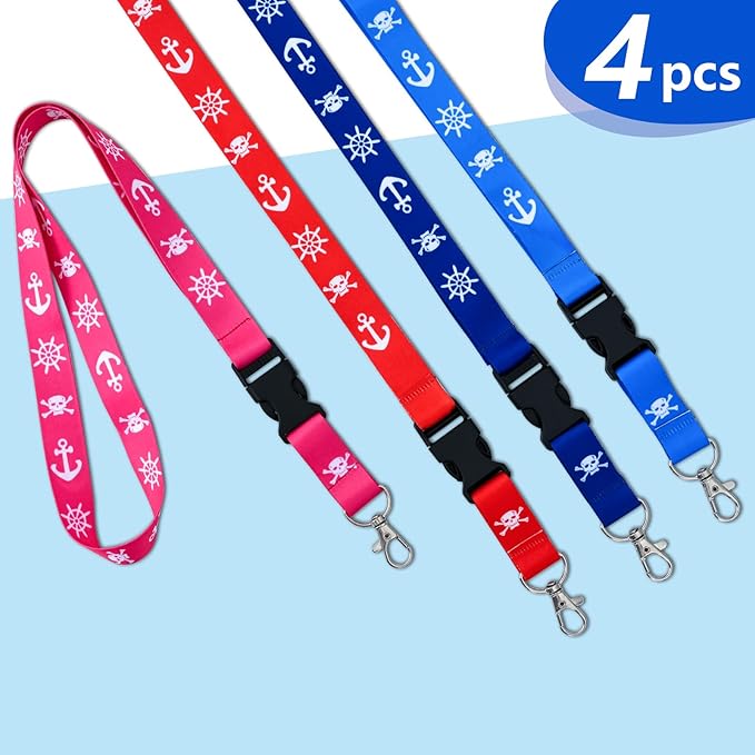 Cruise Lanyards, 4 PCS Lanyards for Cruise Ship Cards, Badge Holder Lanyard with Detachable Buckle, Waterproof ID Badge Holder for Cruises Ships Key Cards, Cruise Ship Essentials