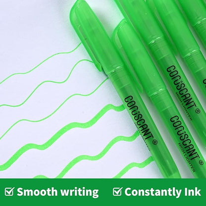 coruscant Green Highlighter,40 Packs of highlighters, Chisel Tip Marking, Quick Drying, No Bleed for Teacher Students Organizing and Coloring in the Classroom, Home, Office