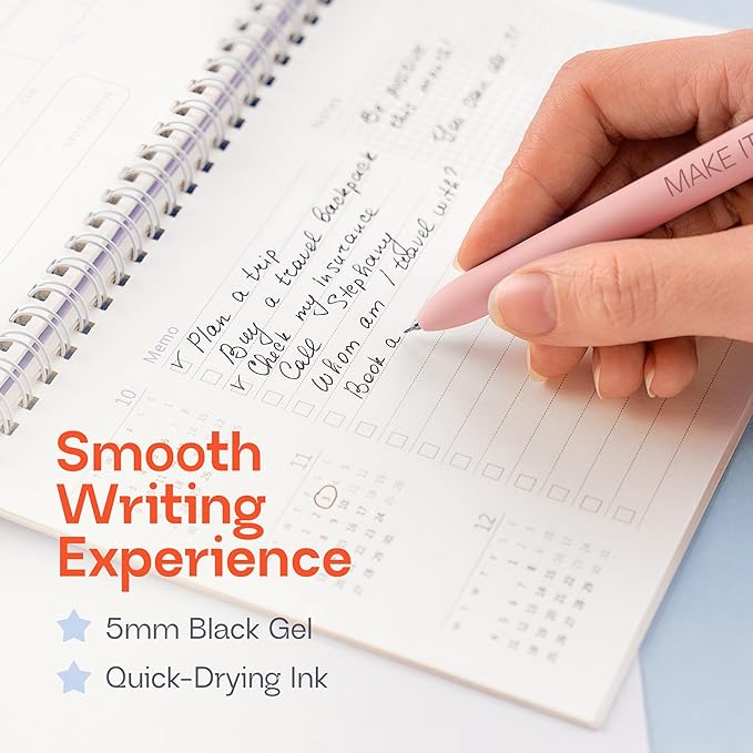 Achievers Inspirational Pen Set for Women - Motivational Quotes Office Gift for Her, Congratulations on Promotion, New Job Gifts Lady Boss Business Pens, Adult Graduation Gifts Stylish Sets (Pink)