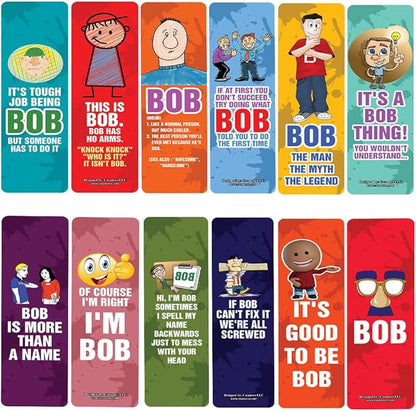 Creanoso Funny BOB (be Like bob) Bookmarks (5-Sets X 6 Cards) – Daily Inspirational Card Set – Interesting Book Page Clippers – Great Gifts for Adults and Professionals