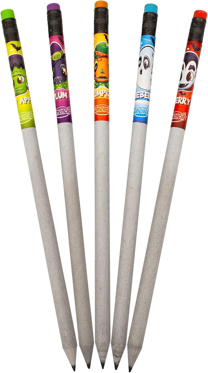 Halloween Smencils - HB #2 Patented Gourmet Scented Pencils, 5 Count, Gifts for Kids, School Supplies, Classroom Rewards