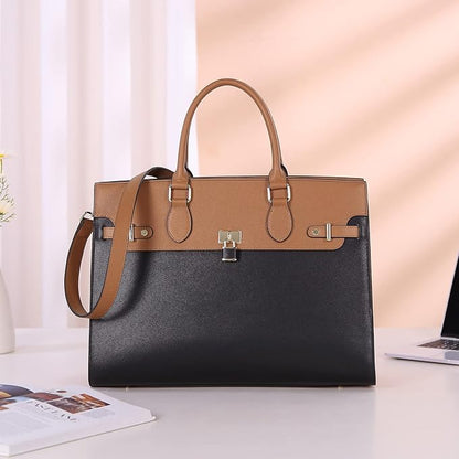 CLUCI Briefcase for Women Leather Laptop 15.6 Inch Business Ladies Work Computer Tote Bags