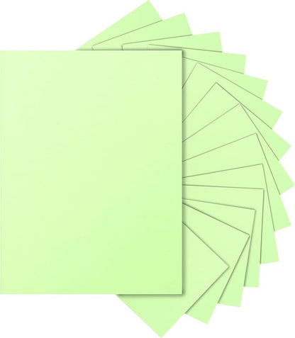 40 Sheets Light Green Cardstock 8.5 x 11 Craft Paper, 200gsm/75lb Heavyweight CertificatesPaper Card Stock for DIY Cards Making, Business Cards, Wedding Invitations, Menus, School