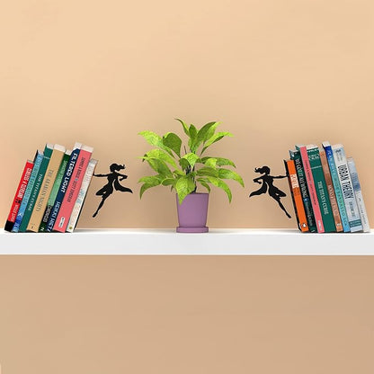 Artori Design Book Ends to Hold Books Heavy Duty - Hidden Metal Bookends for Shelves Desk - Bookend Book Holder for Home Decorative - Gift for Book End Lovers and Home Décor (Supergal - Set of 2)