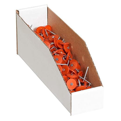 Partners Brand PBINBWZ318 Open Top Bin Boxes, 3" x 18" x 4 1/2", Oyster White (Pack of 25)