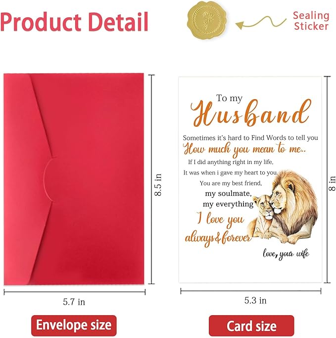 Romantic Birthday Gift for Husband, Unique Sweet Birthday Card from Wife, Thank You Husband Birthday Card, Happy Birthday To My Husband