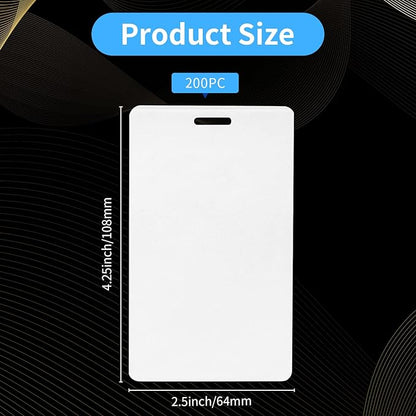 200 Pieces 5 Mil 2 1/2" x 4 1/4" Luggage Laminating Pouches Without Rope Clear Thermal Laminate Pouch Tags with Slot Hole for Pass Cards Student ID (200, 5 Mil-No Loops)