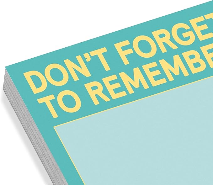 1-Count Knock Knock Don't Forget to Remember Sticky Note Pad, to Do List Notes, 3 x 3-Inches, 100 Sheets Each