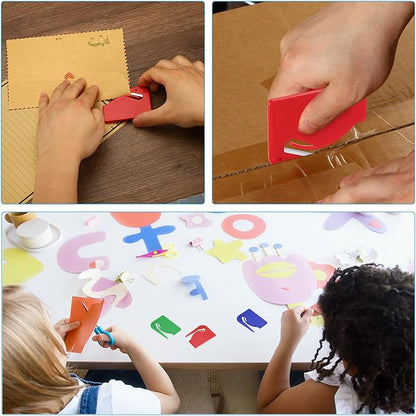 PATIKIL Letter Opener Envelope Slitter, 8 Pcs Mail Slitter with Razor Safe Mail Opener for Envelope Paper Package Open for Home, Office White