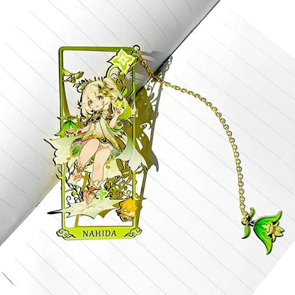 Xiao Bookmark with Chain Original Genshin Impact Metal Bookmark - Collect All Your Favorite Characters!