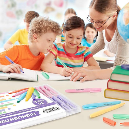 Duchong 30 Count Highlighters, Pastel Highlighters Assorted Colors Bulks, Chisel Tip Dry-Quickly Highlighter Markers for Adult Kids, Office Classroom Must Have, School Supplies for Teachers