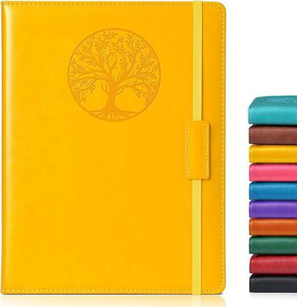 Lined Journal Notebook for Women Men,256 Pages B5 Large Hardcover Leather Journals for Writing,Travel,Business,Work,School,College Ruled Notebooks for Note Taking,Diary Notepad 7.8"×10.2"