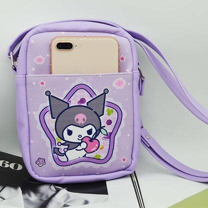 Cute Kumi Crossbody Bag with Adjustable Shoulder Strap and Bracelet Charm, Kawaii Handbag with Zipper, Kumi Wallet Purse Shoulder Bag Coin Pouch Accessories for Women Girls