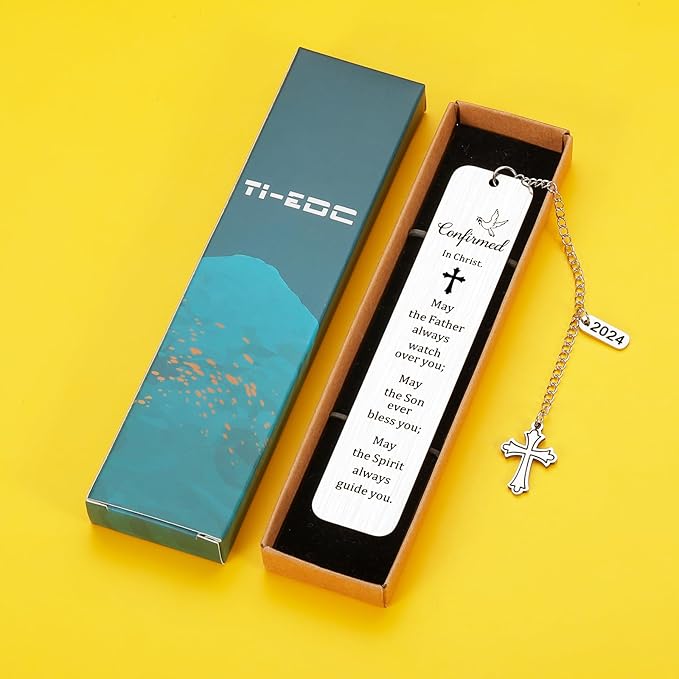 Confirmation Gifts for Teenage Girls Boys First Communion Gifts Confirmation Bookmark Gifts for Girls Boys Christian Religious Baptism Catholic Gifts for Son Daughter Graduation 2024 Birthday Gifts