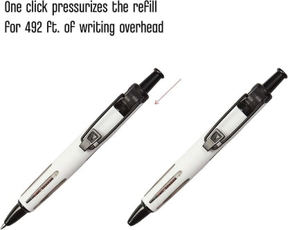 Tombow 56068 AirPress Ballpoint Pen, White, 1-Pack. Pressurized Pen Easily Writes Overhead and on Wet Paper