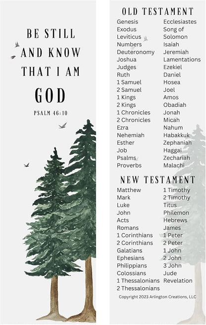Books of The Bible Christian Bookmark - 20 Pack - Large Print - Made in USA