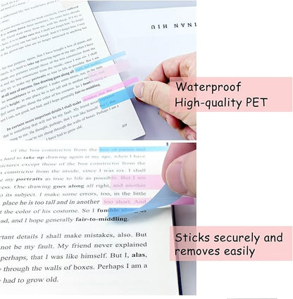 WSCHU 3400Pcs Sticky Tabs Book Tabs, Morandi Translucent Book Markers Sticky Note Tabs,Multi-Colored Writable & Repositionable Book Annotation tabs, Page Markers, Annotation Supplies