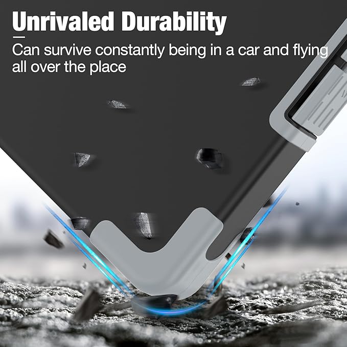 Sooez Toughest Clipboard with Storage, Internal Pen Pouch Included, Letter/ A4 Size, Shockproof Heavy Duty Plastic Clip Boards 8.5x11”, High Capacity Clipboards Box Case for Contractor Trucker Driver