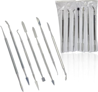 CYNAMED Stainless Steel Spatula Wax & Clay Sculpting Tool Carver Set (7PK)