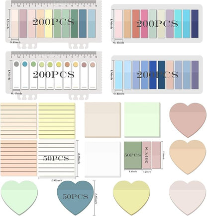 BAYTORY 1600 Sheets Transparent Sticky Notes with Lined, Clear Waterproof 3 x 3 inch See Through Memo Pad, Self-Adhesive Translucent Writable Index Tabs for Annotating Books