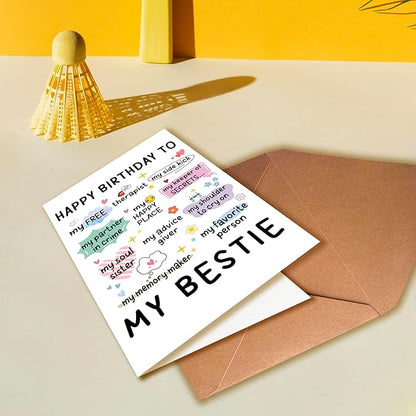 Funny Birthday Card for Sisters, Bestie, Friendship Cards, Best Friend Birthday Card, Niece Birthday Cards