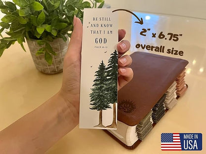 Books of The Bible Christian Bookmark - 20 Pack - Large Print - Made in USA