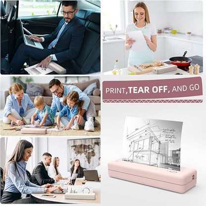 HPRT Wireless Portable Printer - Bluetooth Thermal Printer for Travel, Mobile Office, School, Home Compatible with iOS Android