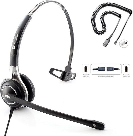 TruVoice HD-700 Premium Headset with HD Sound and Ultra Noise Canceling Microphone - Compatible with Cisco 6000, 7800 and 8800 Series Phones and 7931 7940 7941 7942 7945 7960 7961 7962 7965 7970 7975