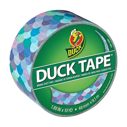 Duck Brand Printed Duct Tape Single Roll, Mermaid (241791)