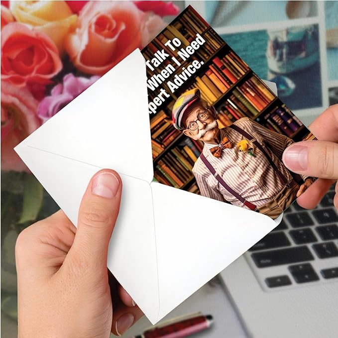 NobleWorks Hilarious Belated Birthday Greeting Card with 5 x 7 Inch Envelope (1 Card) Talk To Myself C10075BEG