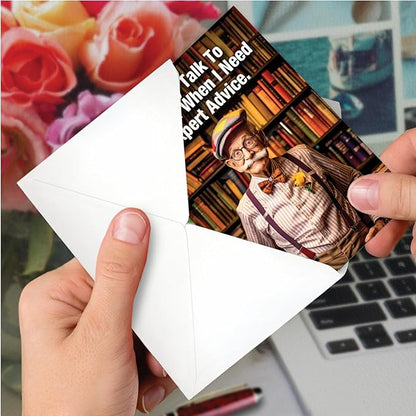 NobleWorks Hilarious Belated Birthday Greeting Card with 5 x 7 Inch Envelope (1 Card) Talk To Myself C10075BEG