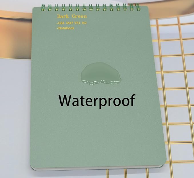 Yansanido Top Bound Spiral Notebook, 4 Pcs 4 Color A5 Size Thick Plastic Hardcover 7mm College Ruled Paper 80 Sheets (160 Pages) Journal for School and Office Supplies (4 Pcs A5)