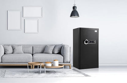 Tenamic Deluxe Biometric Fingerprint Safe Box Smart Touch Screen Fireproof Safe for Home Office Hotel 5.1 Cubic Feet