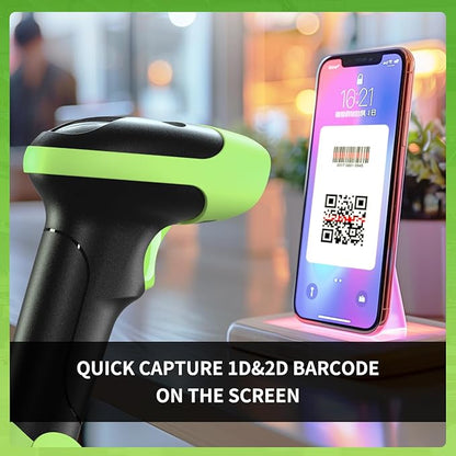 Handheld USB 2D Barcode Scanner Reader for Computers, NetumScan Handheld Wired Automatic QR Bar Code Scanners for Mobile Payment, Store, Supermarket, Warehouse
