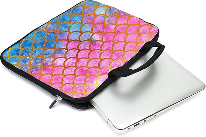 11.6 12 12.1 Inch Laptop Carrying Bag Protective Chromebook Case Pouch Netbook Notebook Ultrabook Bag Tablet Sleeve Cover Travel Briefcase with Handle for Men Women (Mermaid)