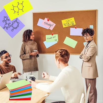 MotBach 600 Pieces Index Cards Flash Cards,3" x 5", 10 Color Assorted Color Blank Memo Note Cards Unlined Studying Record Index Cards To Do List for Home School Office Supplies