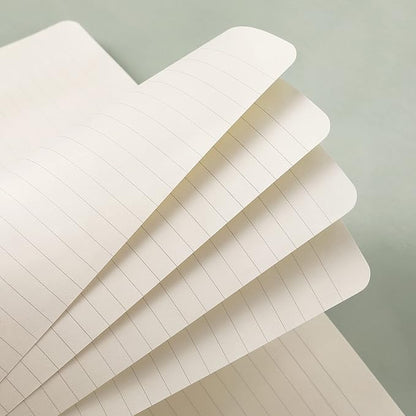 Ruled Notebook/Journal - Classic Lined Journal/Notebook, Hardcover with Thick Paper, 5.3" x 8.26", Banded + Ribbon Bookmark +Inner Pocket - Yellow