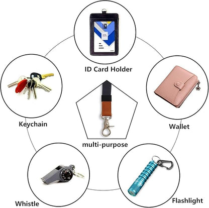 Adjustable Hand Wrist Lanyard with Fixed Buckle, Unisex Short Keychain Lanyard, Durable Wristlet Strap Lanyard for Car Keys Accessories Wallet USB (Black Silver)