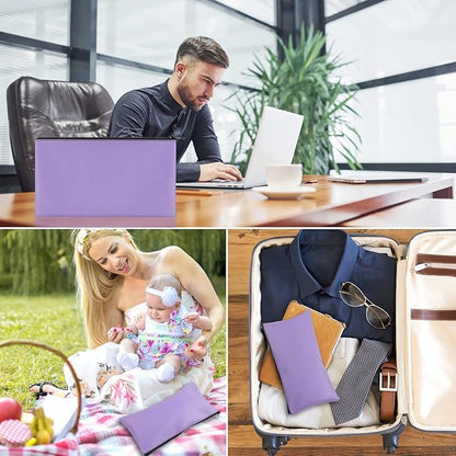 2 Pieces Money Bags With Zipper , 11x6.1 inch Money Pouch, Bank Bag, Cash Bag , Check Wallet, Cosmetics(Purple)