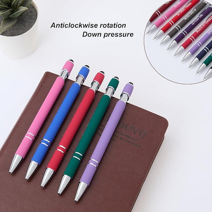 Funny Pens, 12 Pcs Pens Fine Point Smooth Writing Pens, Sarcastic Ballpoint Pens with Screens Touch Stylus Tips, Black Ink 1.0 Mm Snarky Pens, Gift Office Desk Accessories