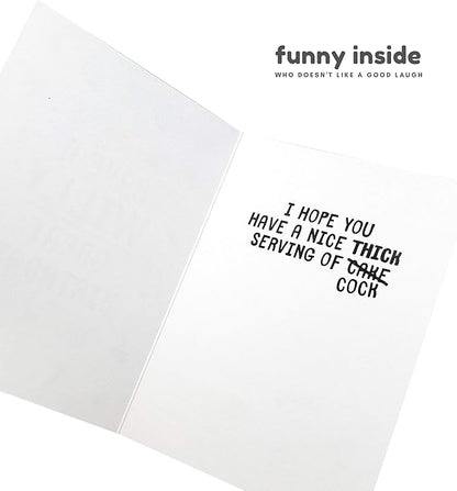 Sleazy Greetings Funny Birthday Card For Women or Men | Dirty Penis Adult Rude Offensive Friend Bday Card with Envelope | Willy Great Birthday